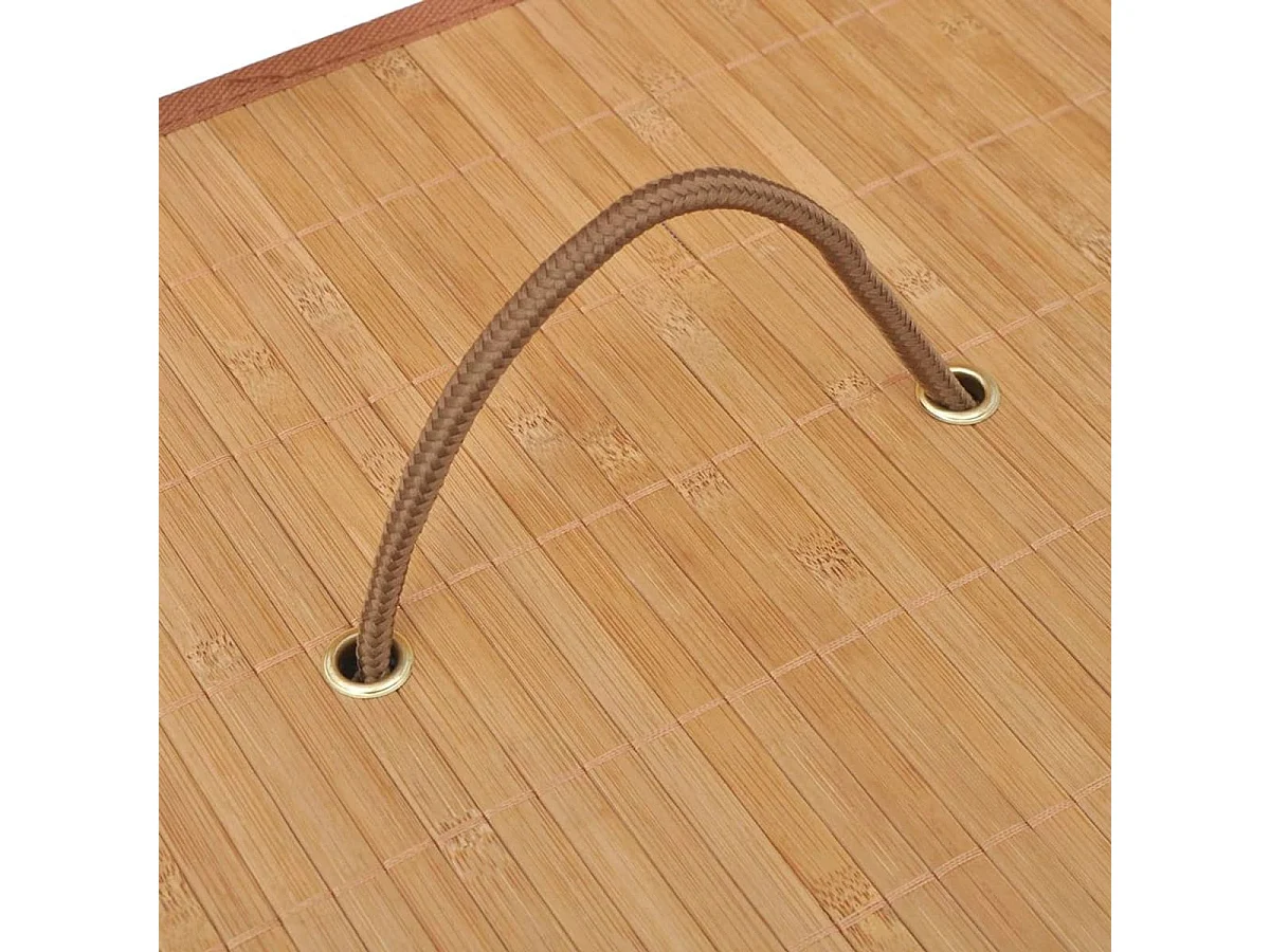 Panier à linge rectangulaire Bambou Naturel