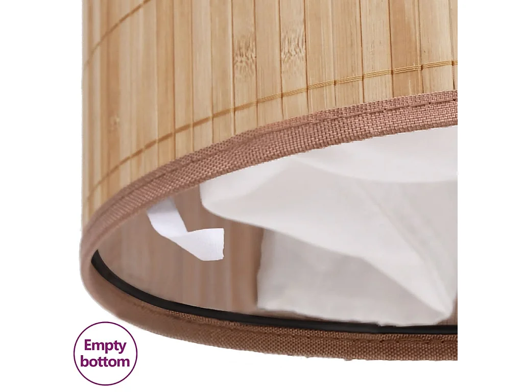 Panier à linge rond Bambou naturel