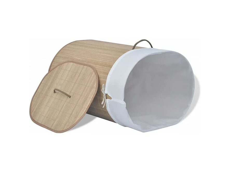 Panier à linge ovale Bambou naturel