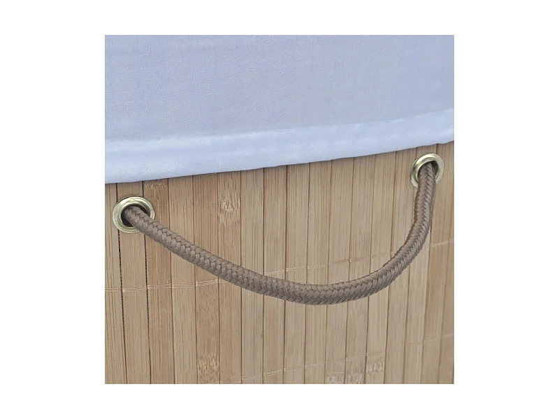 Panier à linge ovale Bambou naturel