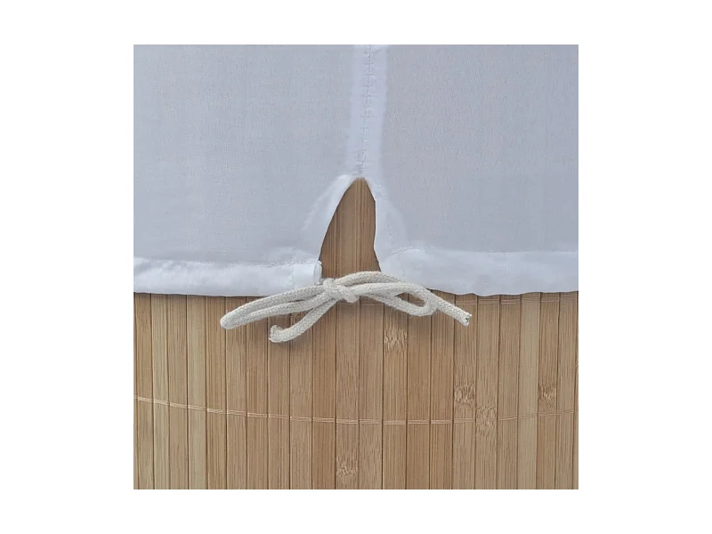 Panier à linge ovale Bambou naturel