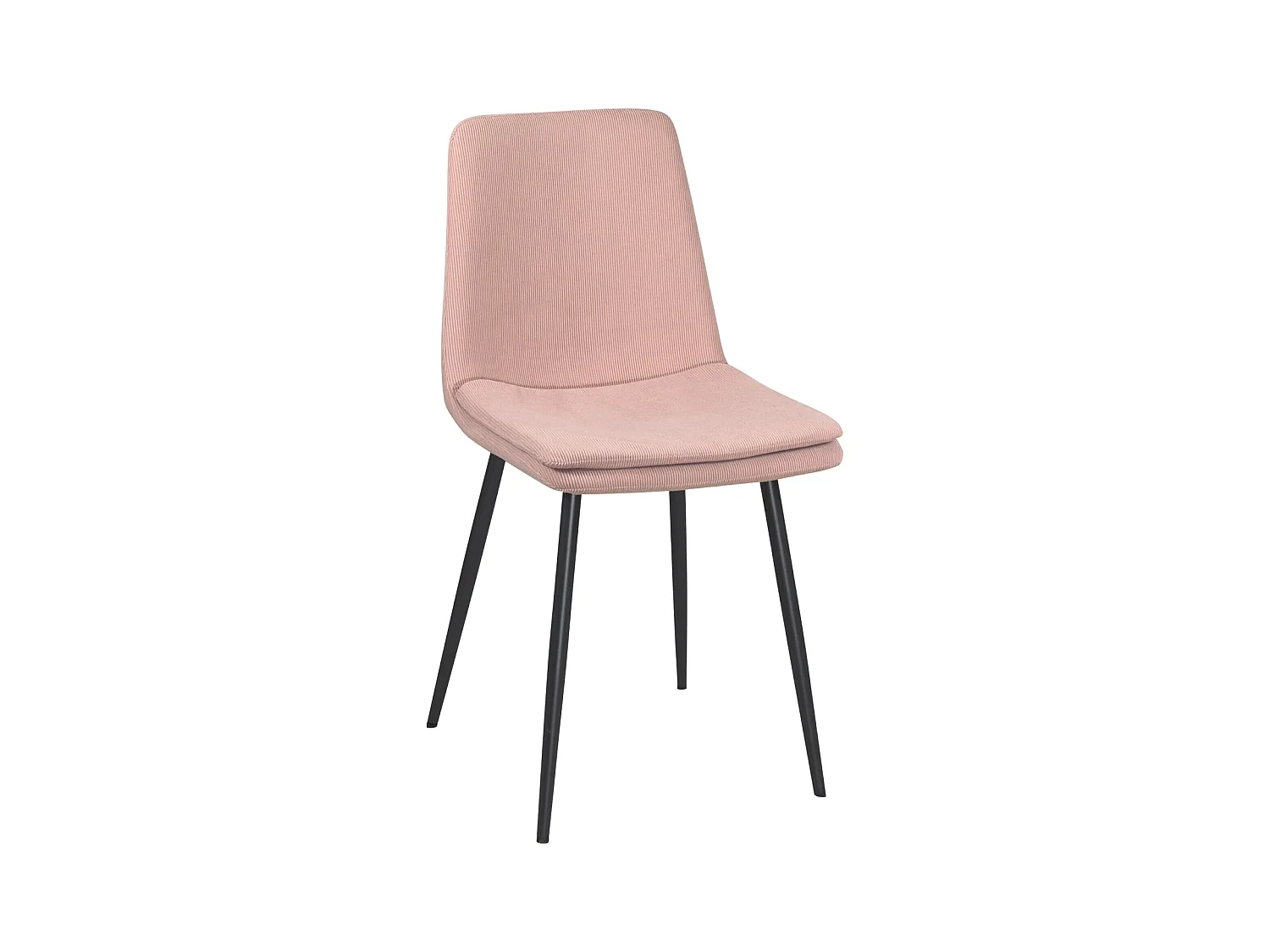 Lot de 4 chaises design YAM, tissu à rayures (rose)