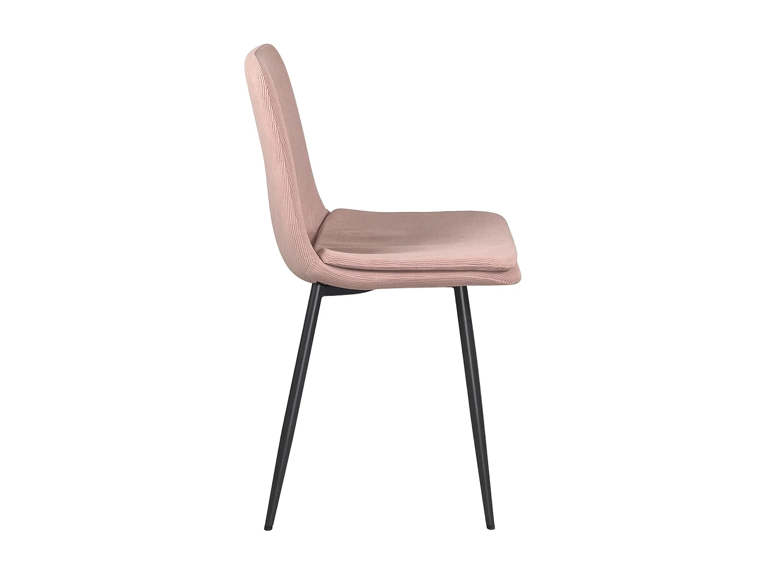 Lot de 4 chaises design YAM, tissu à rayures (rose)