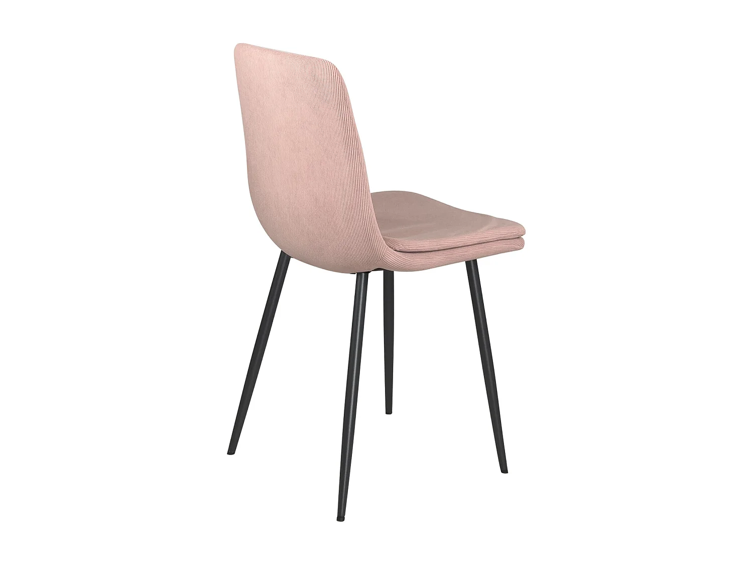 Lot de 4 chaises design YAM, tissu à rayures (rose)