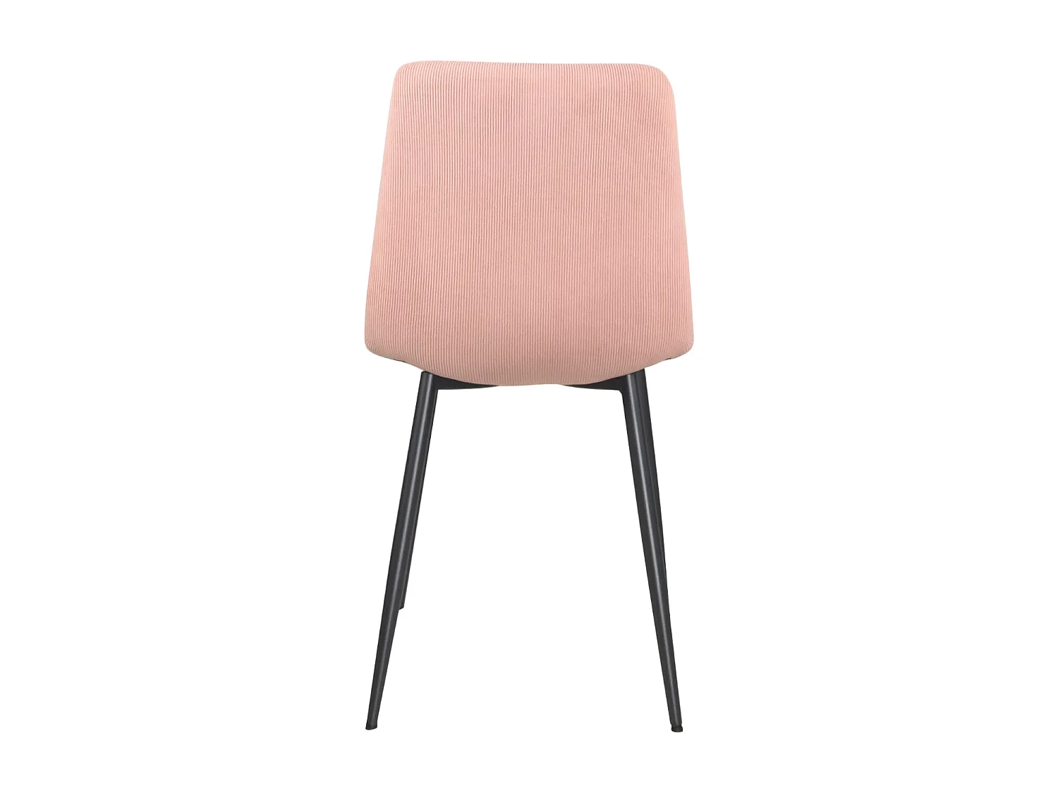 Lot de 4 chaises design YAM, tissu à rayures (rose)