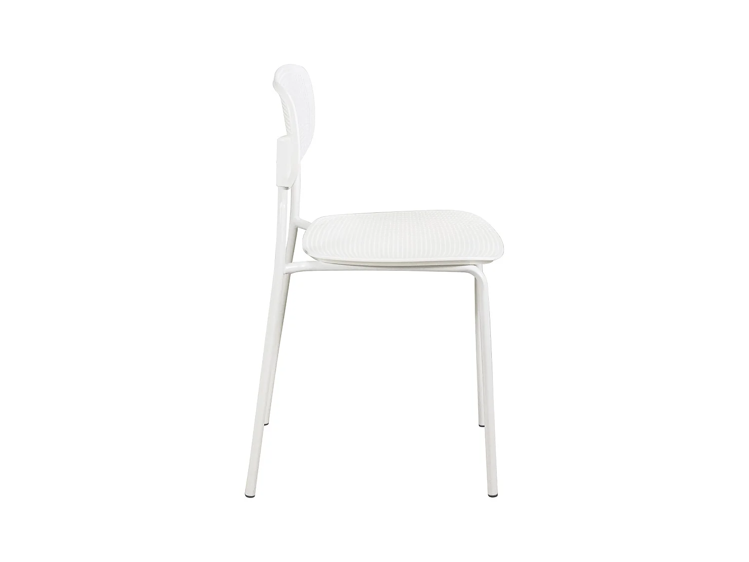 Lote de 4 sillas de cocina apilables Aza – Blanco