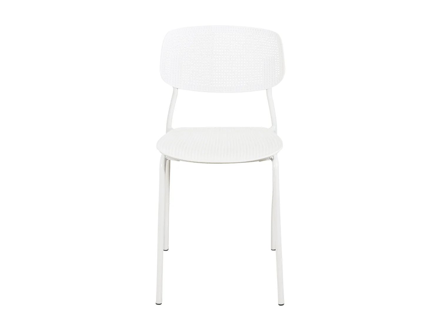 Lot de 4 chaises de cuisine empilables AZA (blanc)