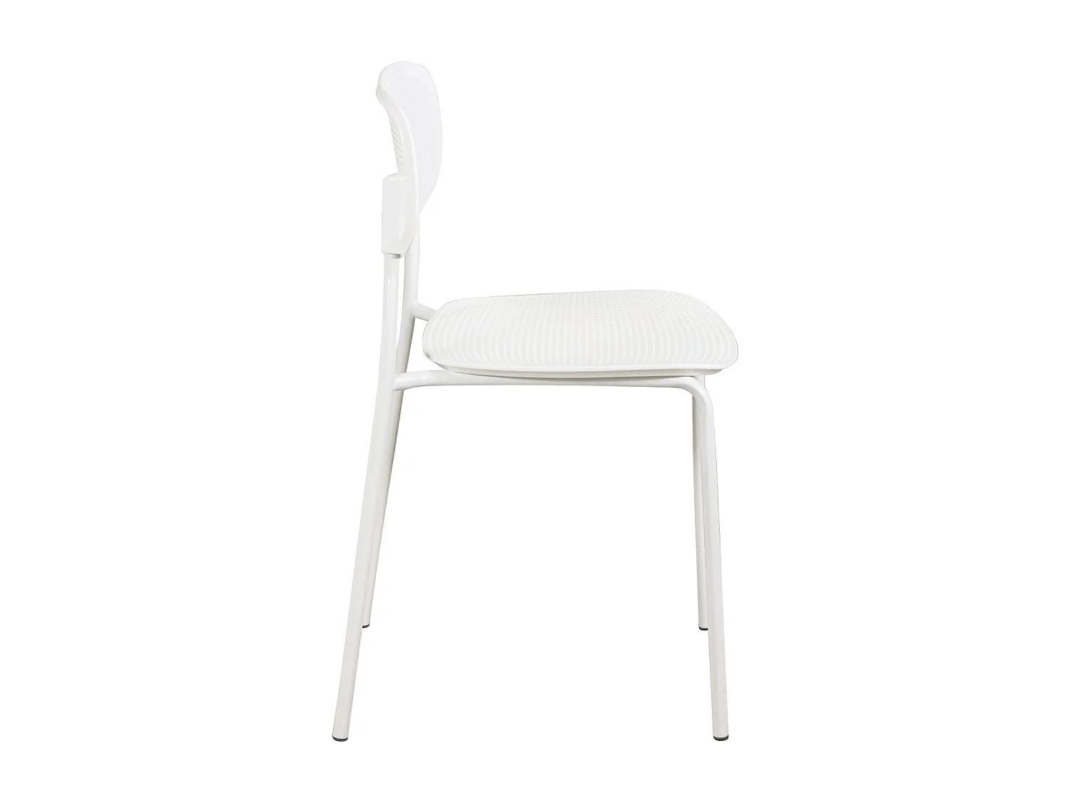 Lot de 4 chaises de cuisine empilables AZA (blanc)