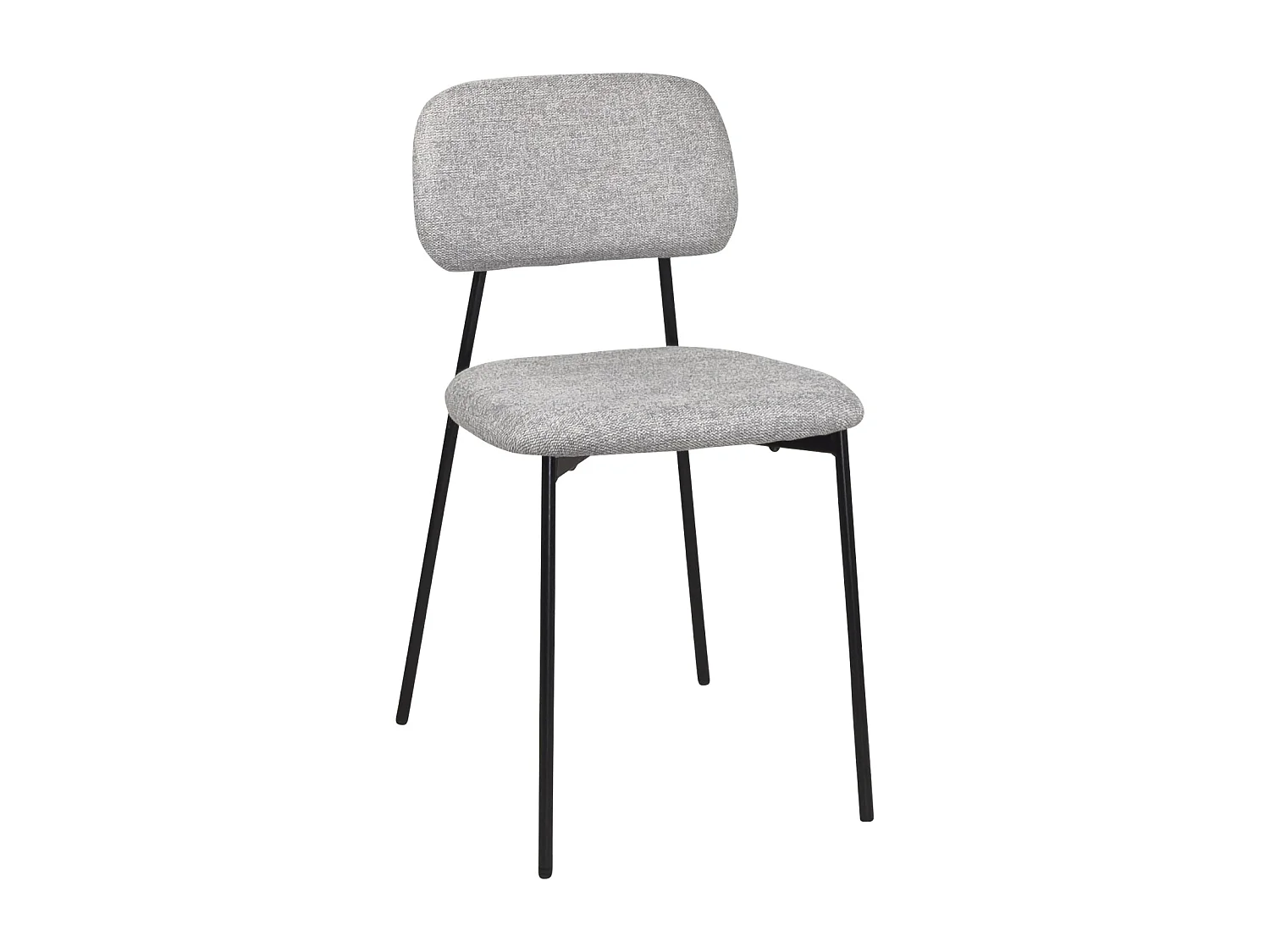 Lot de 4 salle à manger design TALA, tissu mélangé (gris)