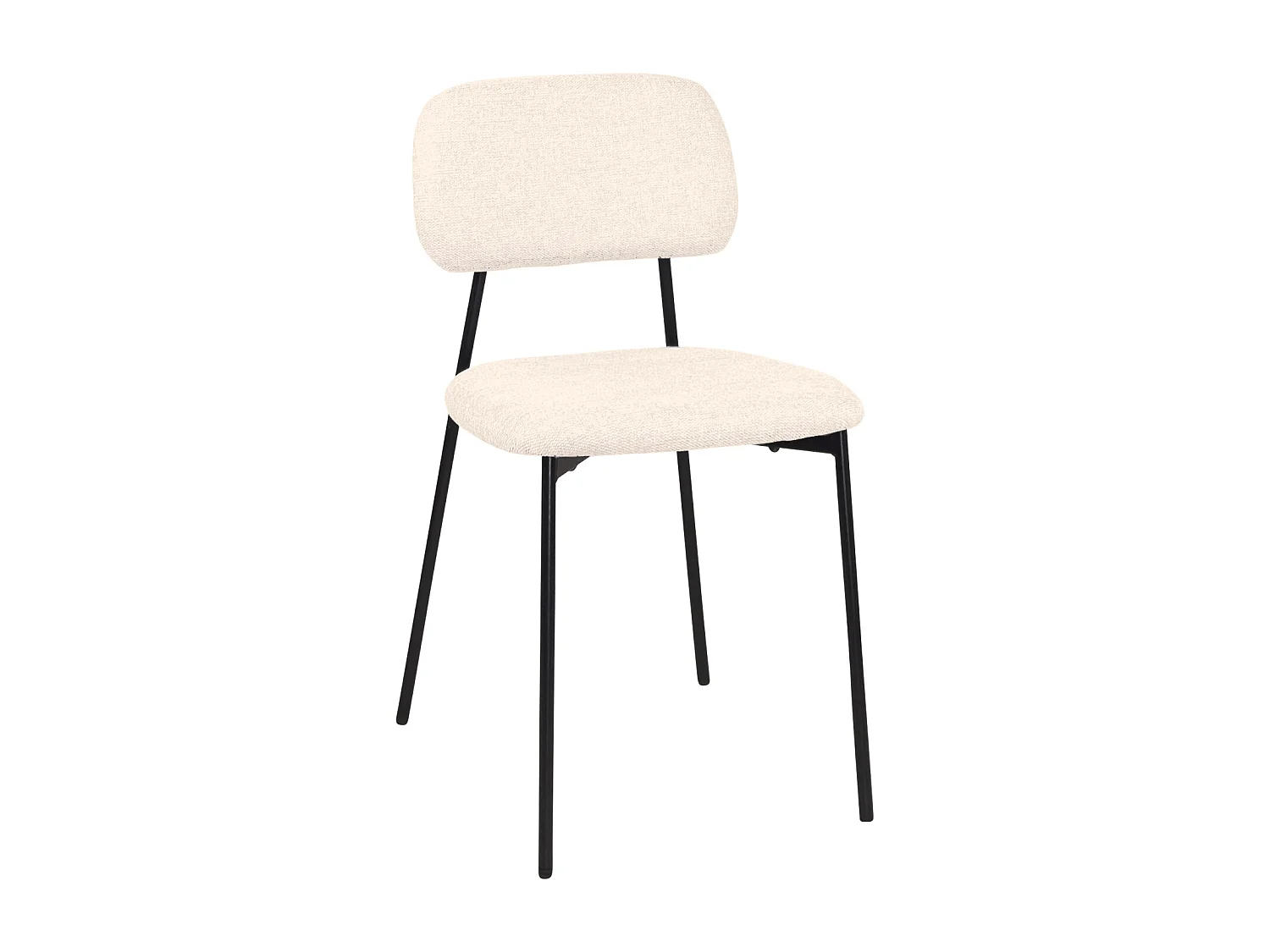 Lot De 4 Salle à Manger Design Tala – Tissu Mélangé Beige