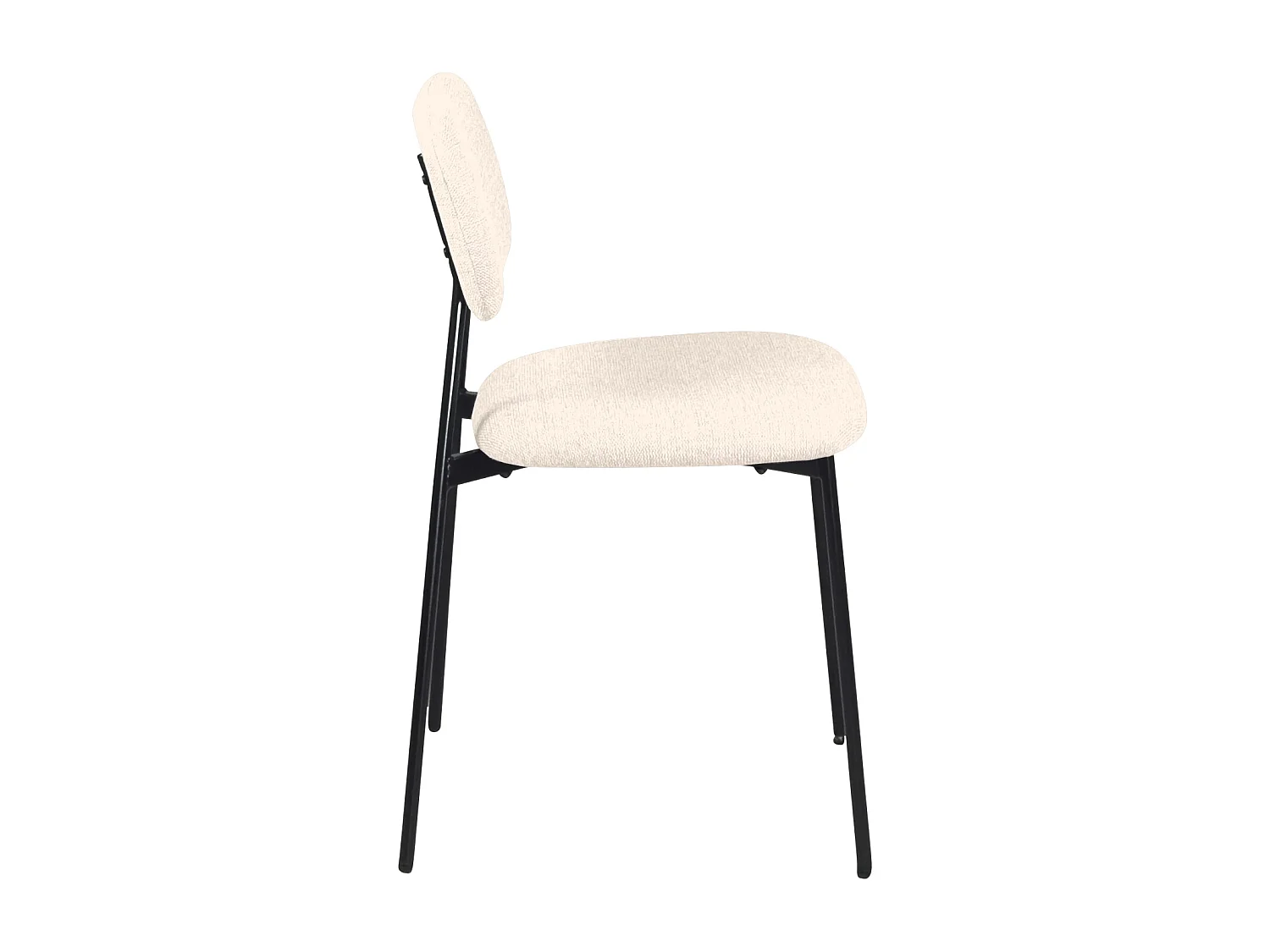 Lot De 4 Salle à Manger Design Tala – Tissu Mélangé Beige