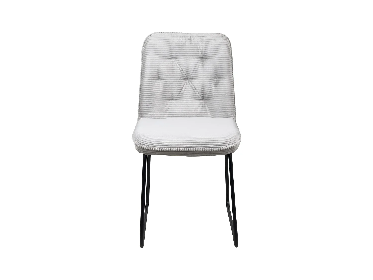 Lote de 2 sillas vintage Zeli – Tejido a rayas gris