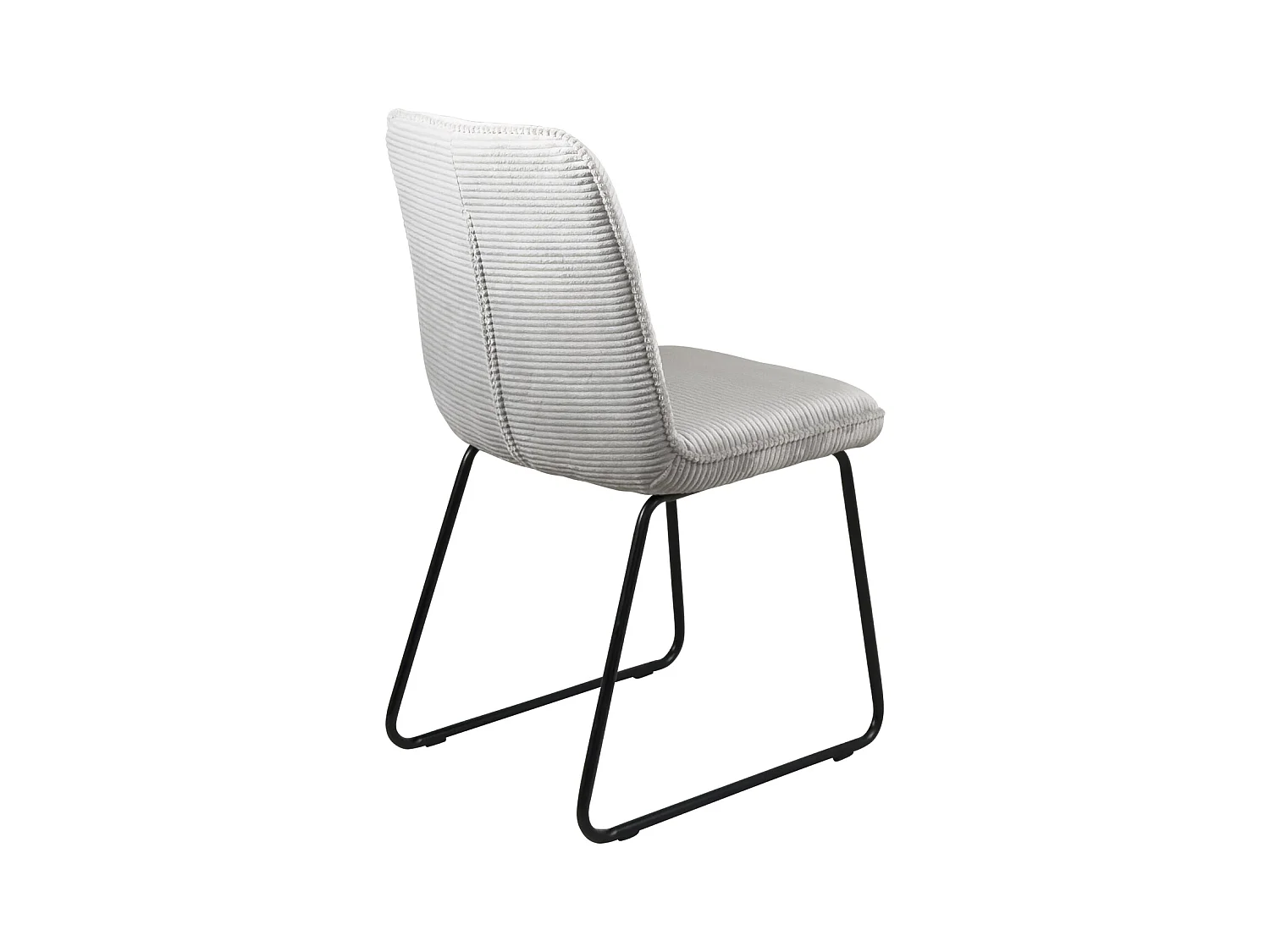 Lote de 2 sillas vintage Zeli – Tejido a rayas gris