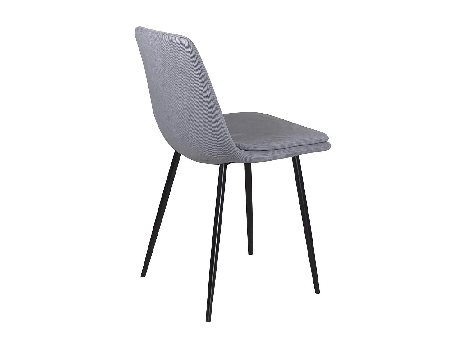 Lot de 4 chaises design YAM, tissu à rayures (bleu)