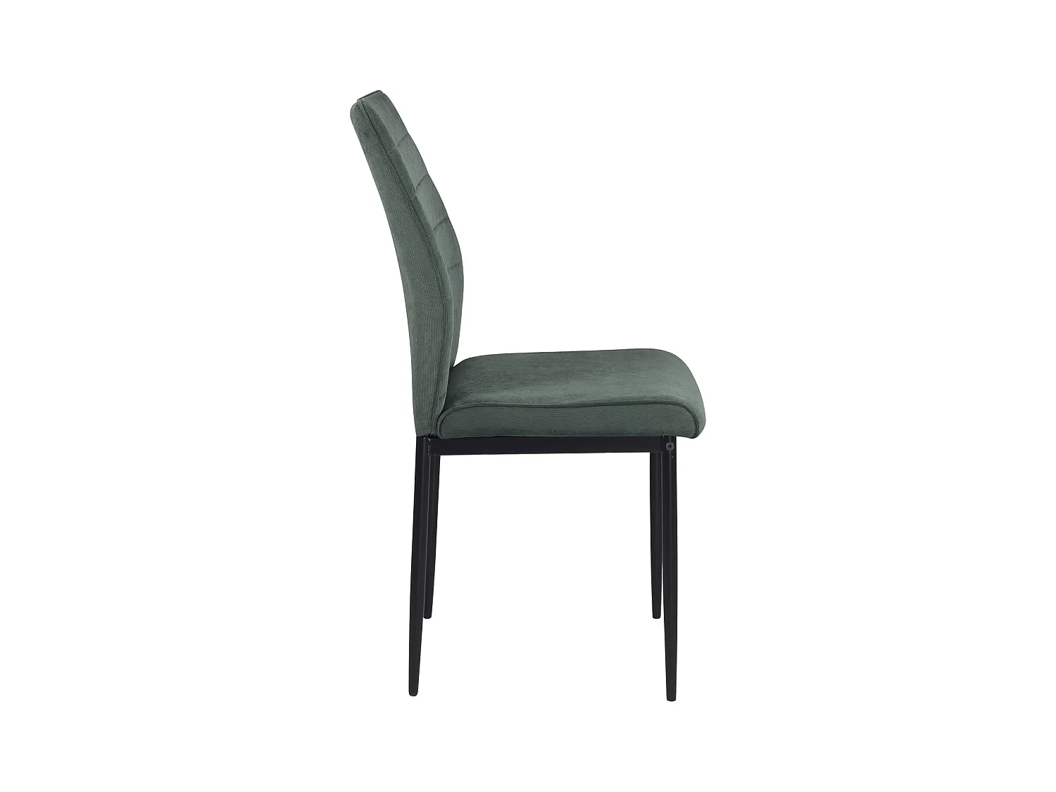 Lot de 4 chaises de salle à manger MILO, tissu rayé (vert)