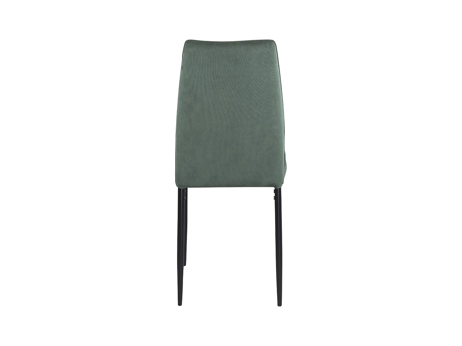 Lot de 4 chaises de salle à manger MILO, tissu rayé (vert)