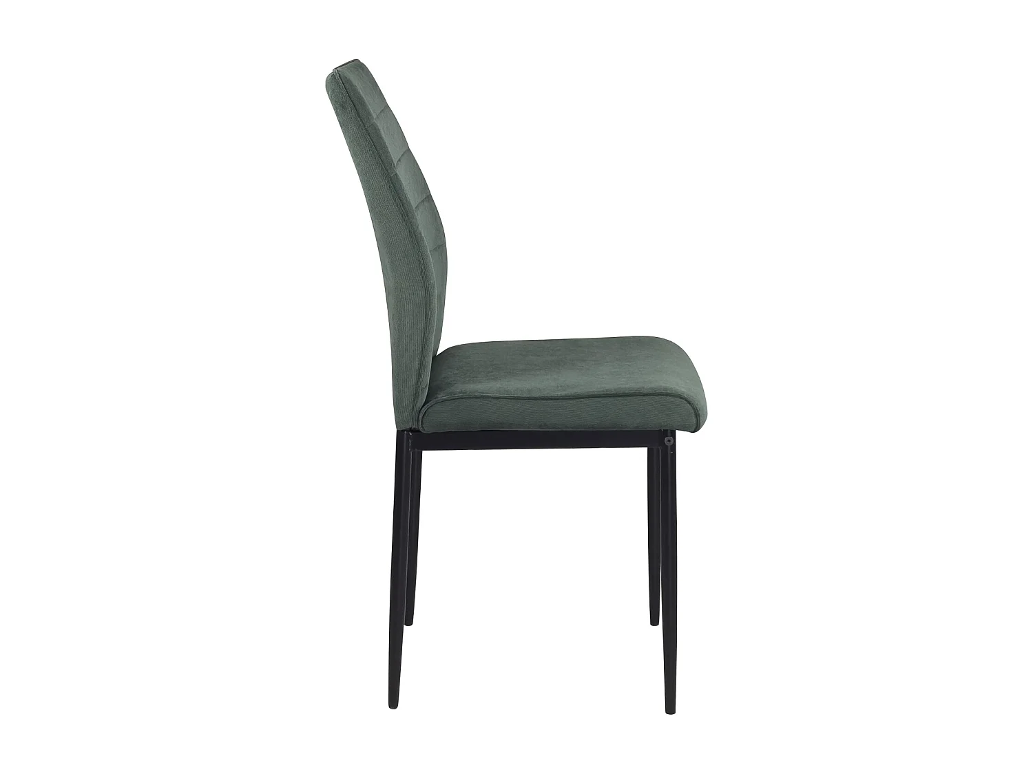 Lot de 4 chaises de salle à manger MILO, tissu rayé (vert)