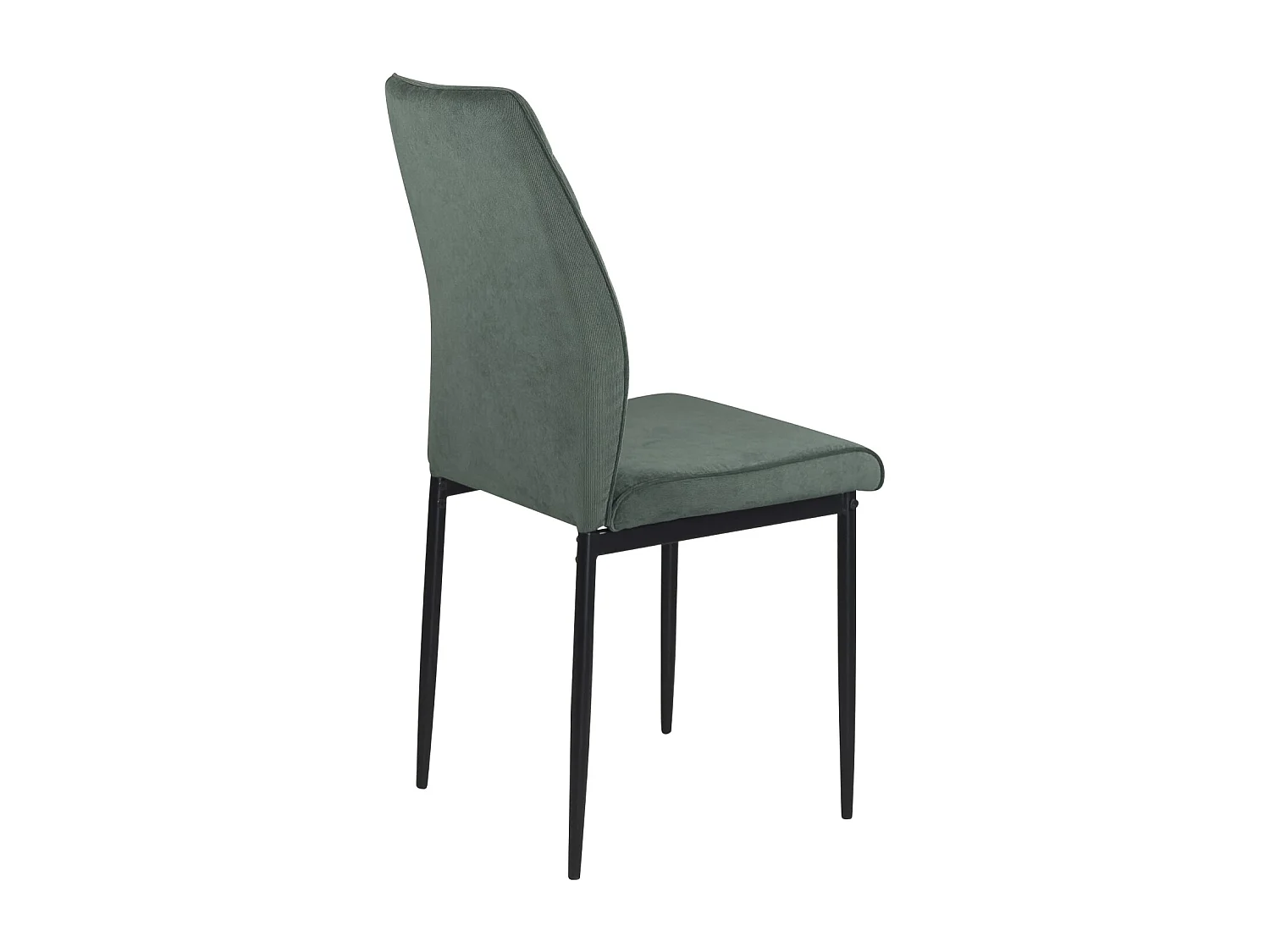 Lot de 4 chaises de salle à manger MILO, tissu rayé (vert)