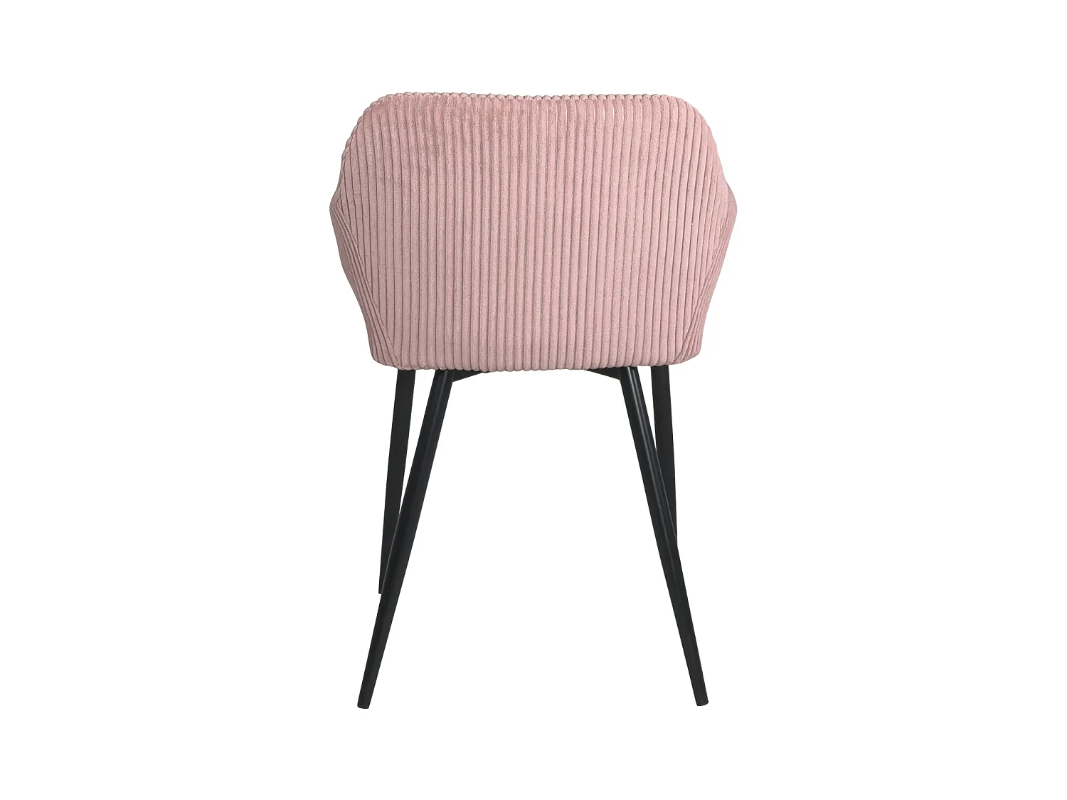 Petit fauteuil confortable en velours côtelé MIRO (rose)