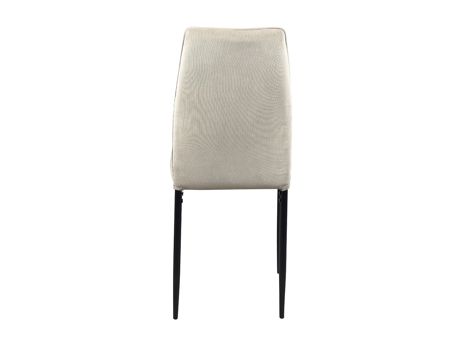 Lot de 4 chaises de salle à manger MILO, tissu rayé (beige)