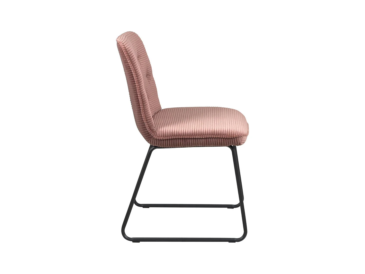 Lot de 2 chaises vintage ZELI, tissu à rayures (rose)