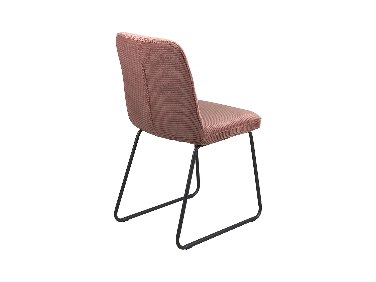 Lot de 2 chaises vintage ZELI, tissu à rayures (rose)