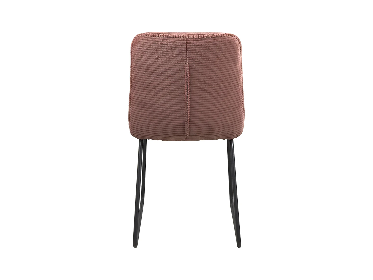 Lot de 2 chaises vintage ZELI, tissu à rayures (rose)