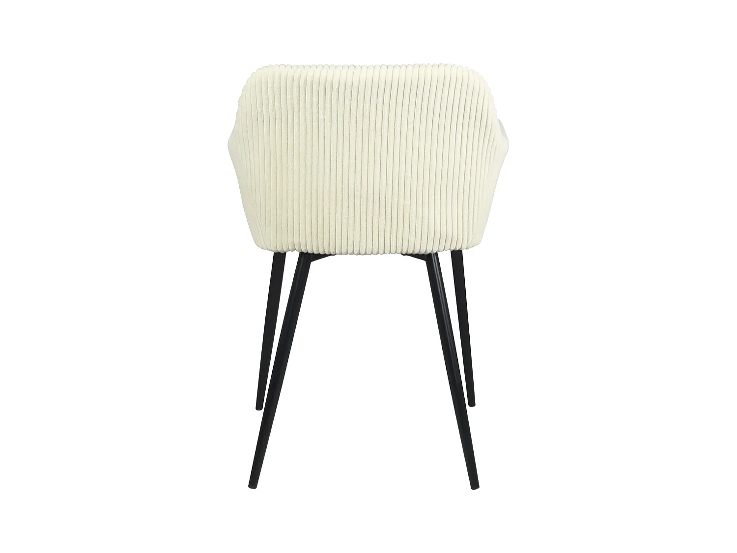 Petit fauteuil confortable en velours côtelé MIRO (beige)