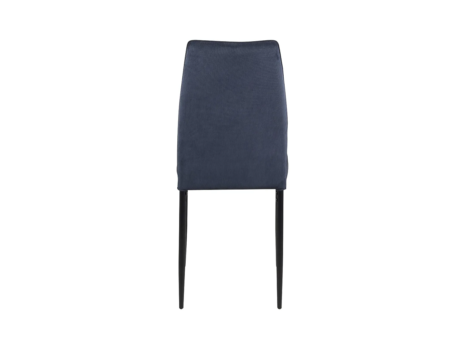 Lot de 4 chaises de salle à manger MILO, tissu rayé (bleu foncé)