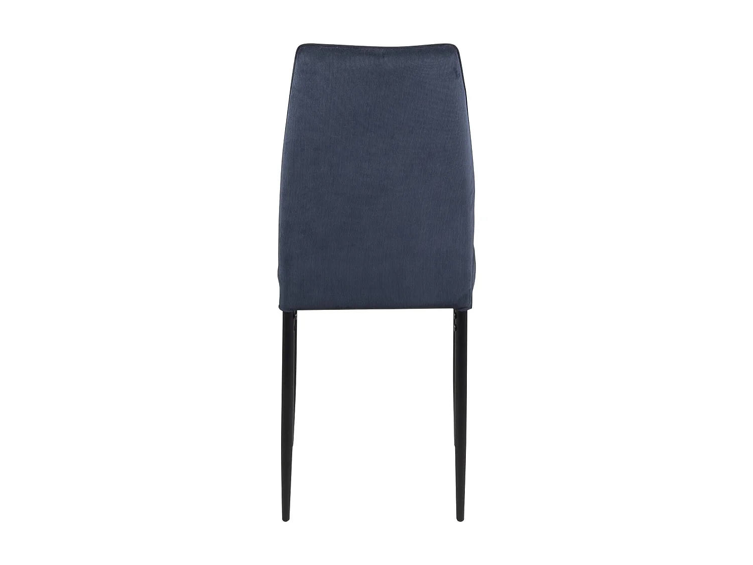 Lot de 4 chaises de salle à manger MILO, tissu rayé (bleu foncé)