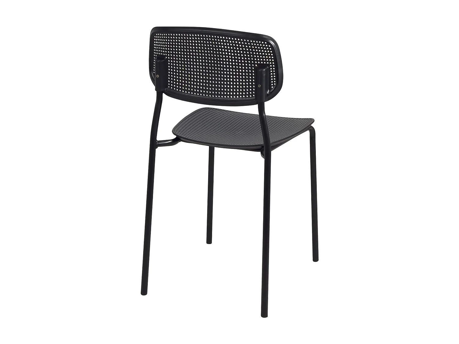 Lot de 4 chaises de cuisine empilables AZA (noir)