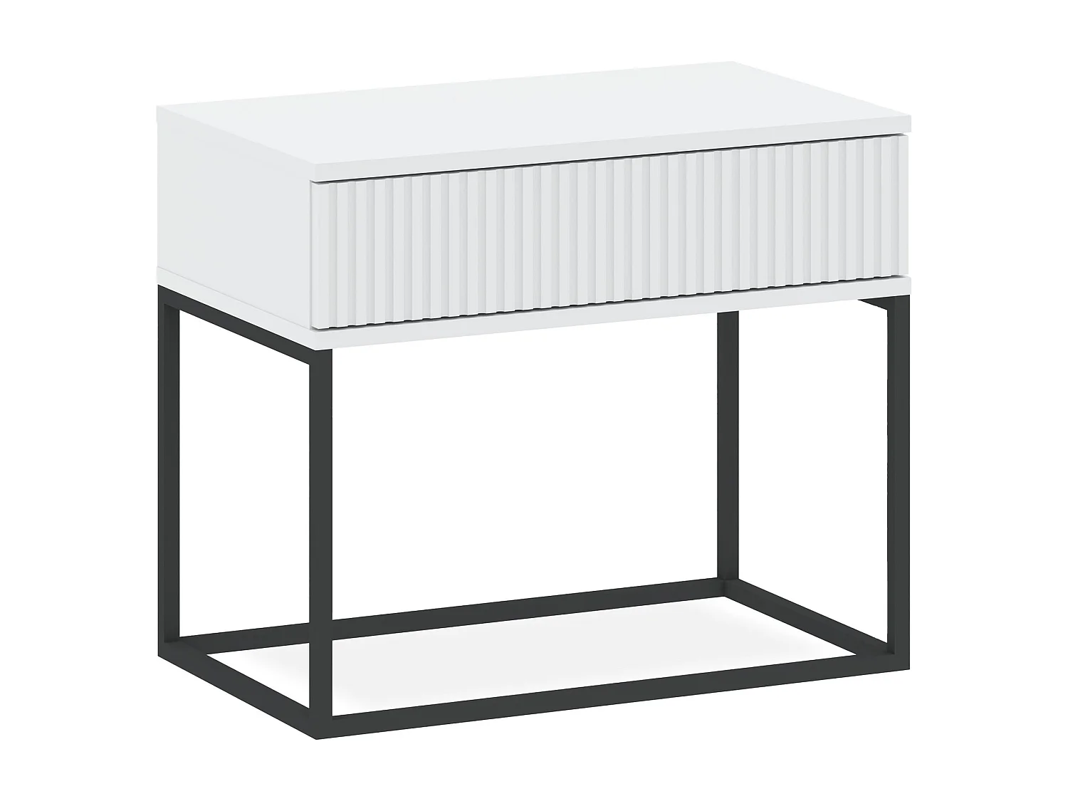 Nachttisch RECTUS weiß, Maße 39x52x60 cm, ideal für Schlafzimmer