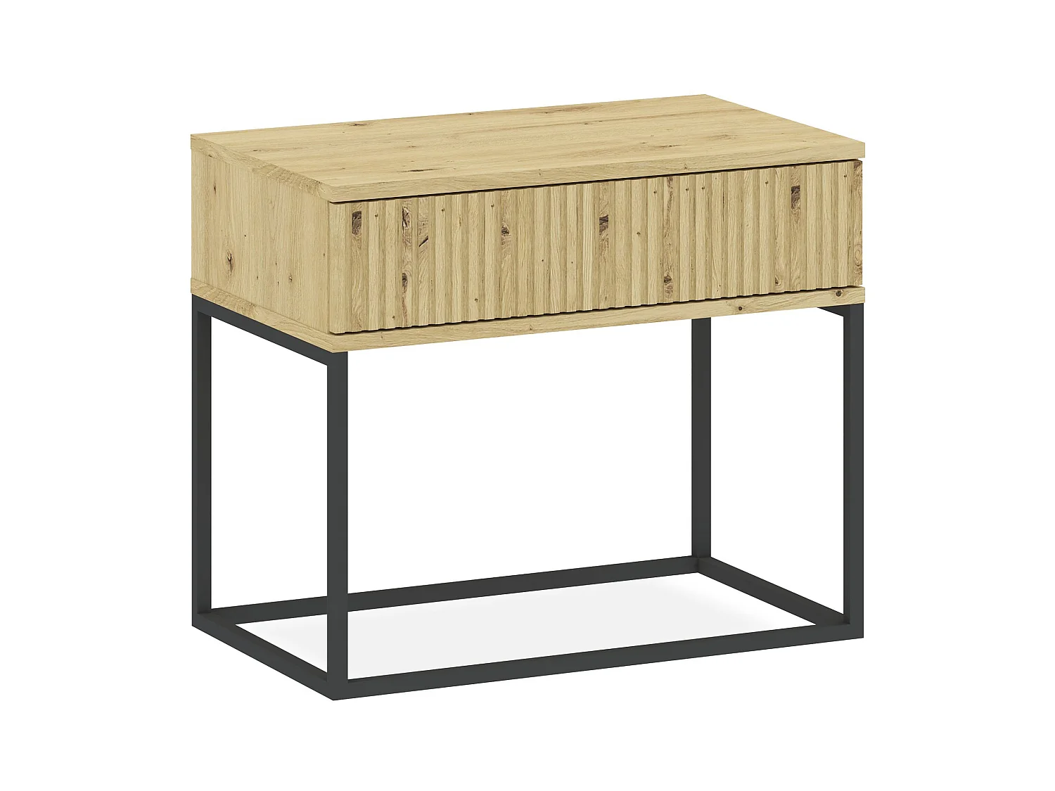 Nachttisch RECTUS naturfarben hell, Maße 39x52x60 cm, eleganter Stil