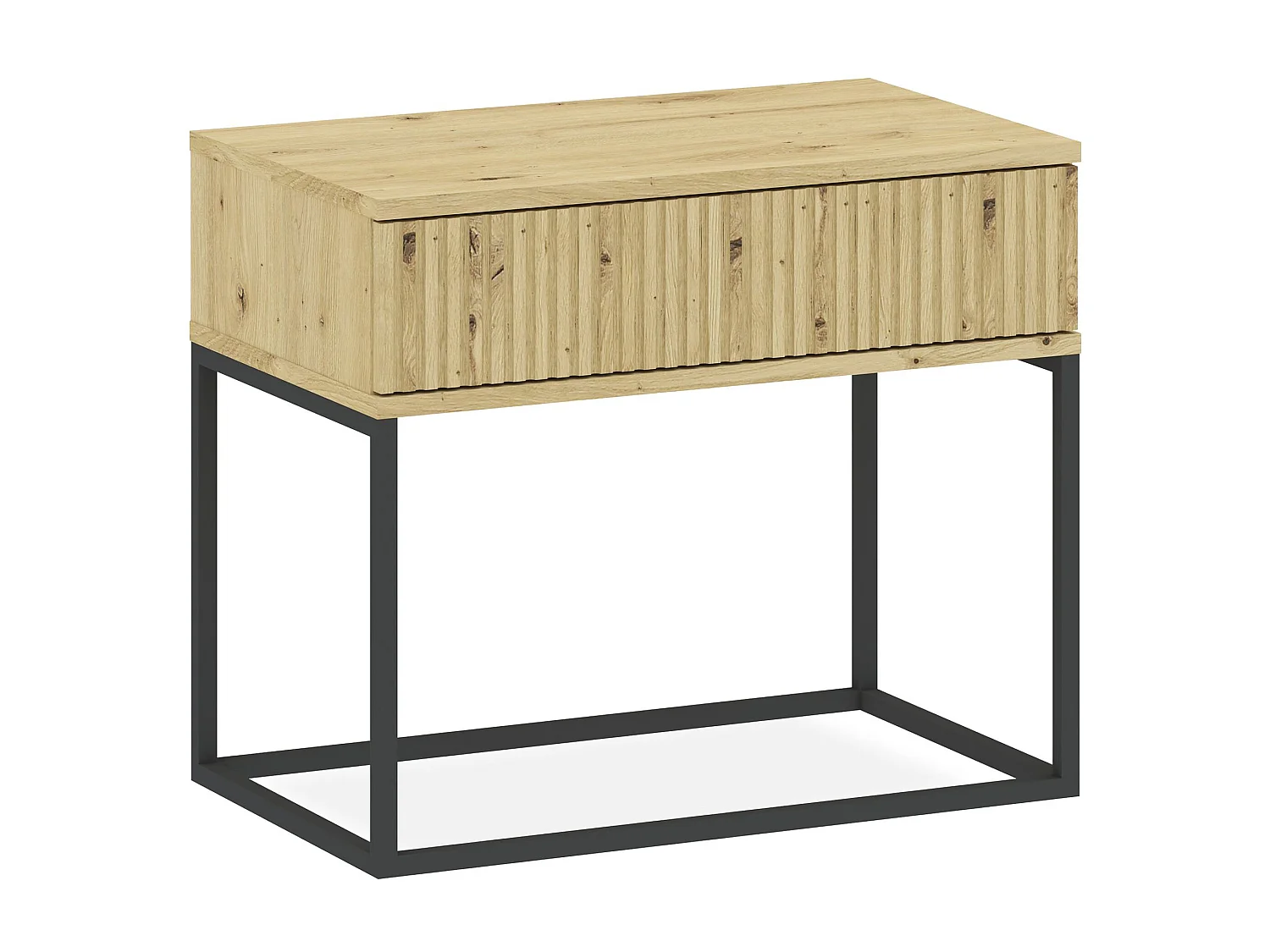 Nachttisch RECTUS naturfarben hell, Maße 39x52x60 cm, eleganter Stil