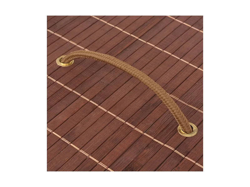 Panier à linge ovale Bambou Marron