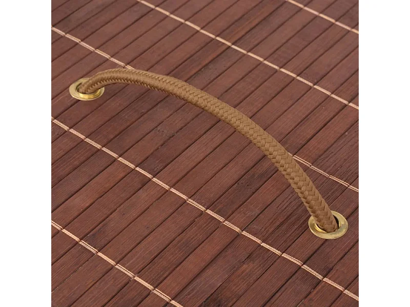 Panier à linge ovale Bambou Marron