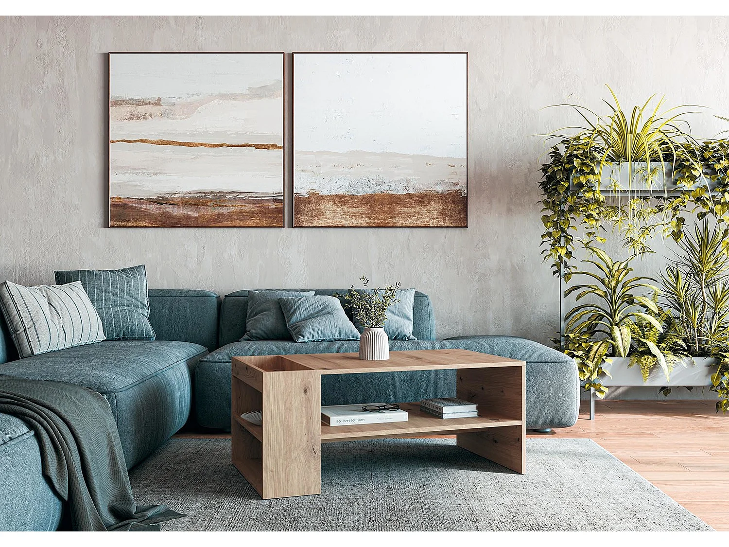 Tavolino da caffè Murcia/piano per mobile/marrone