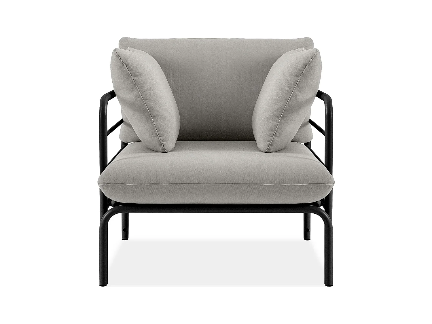 Gartensessel RAMBE anthrazitgrau und grau, Maße 79x80x80 cm, optimaler Komfort