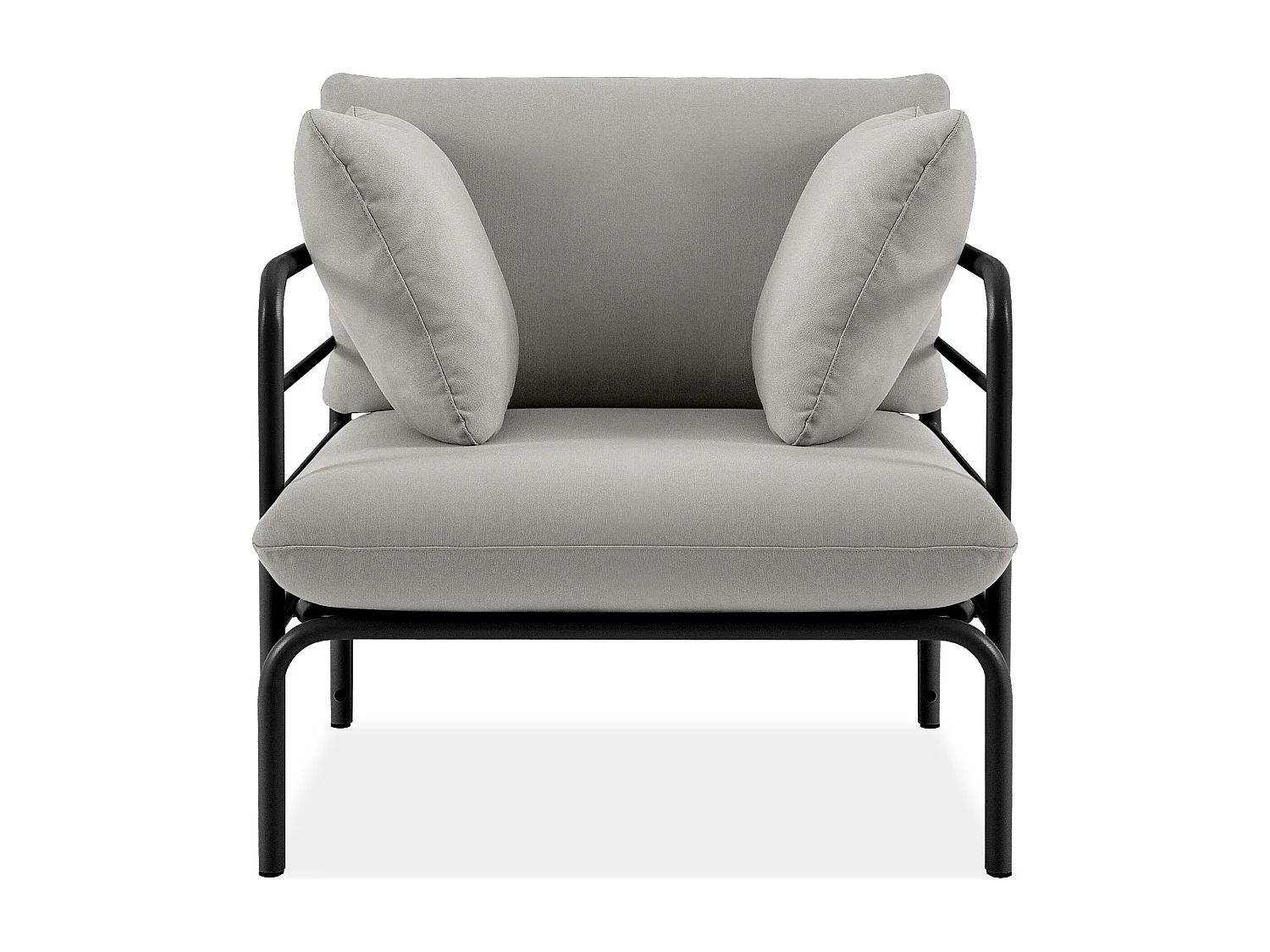 Gartensessel RAMBE anthrazitgrau und grau, Maße 79x80x80 cm, optimaler Komfort