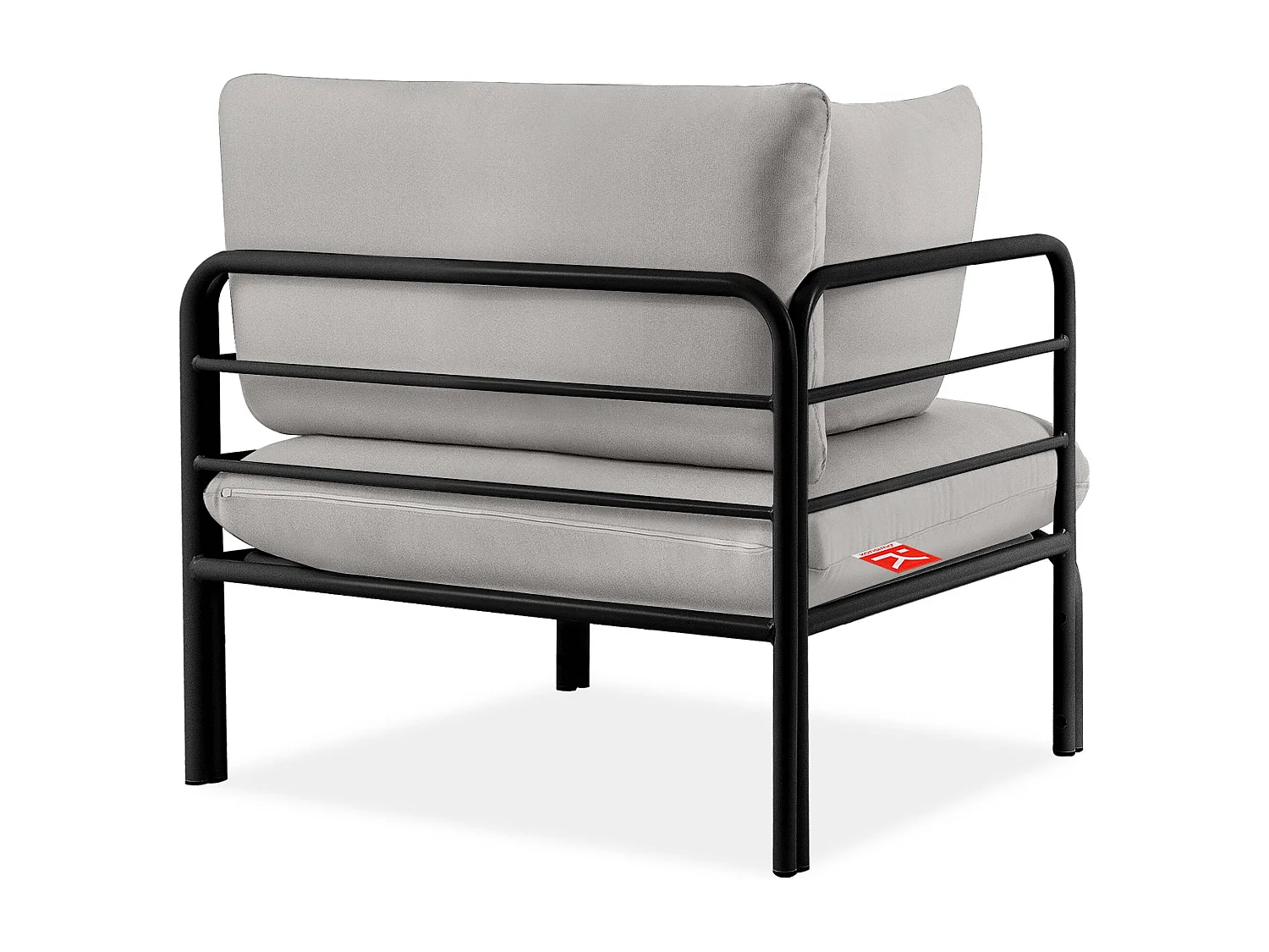 Gartensessel RAMBE anthrazitgrau und grau, Maße 79x80x80 cm, optimaler Komfort