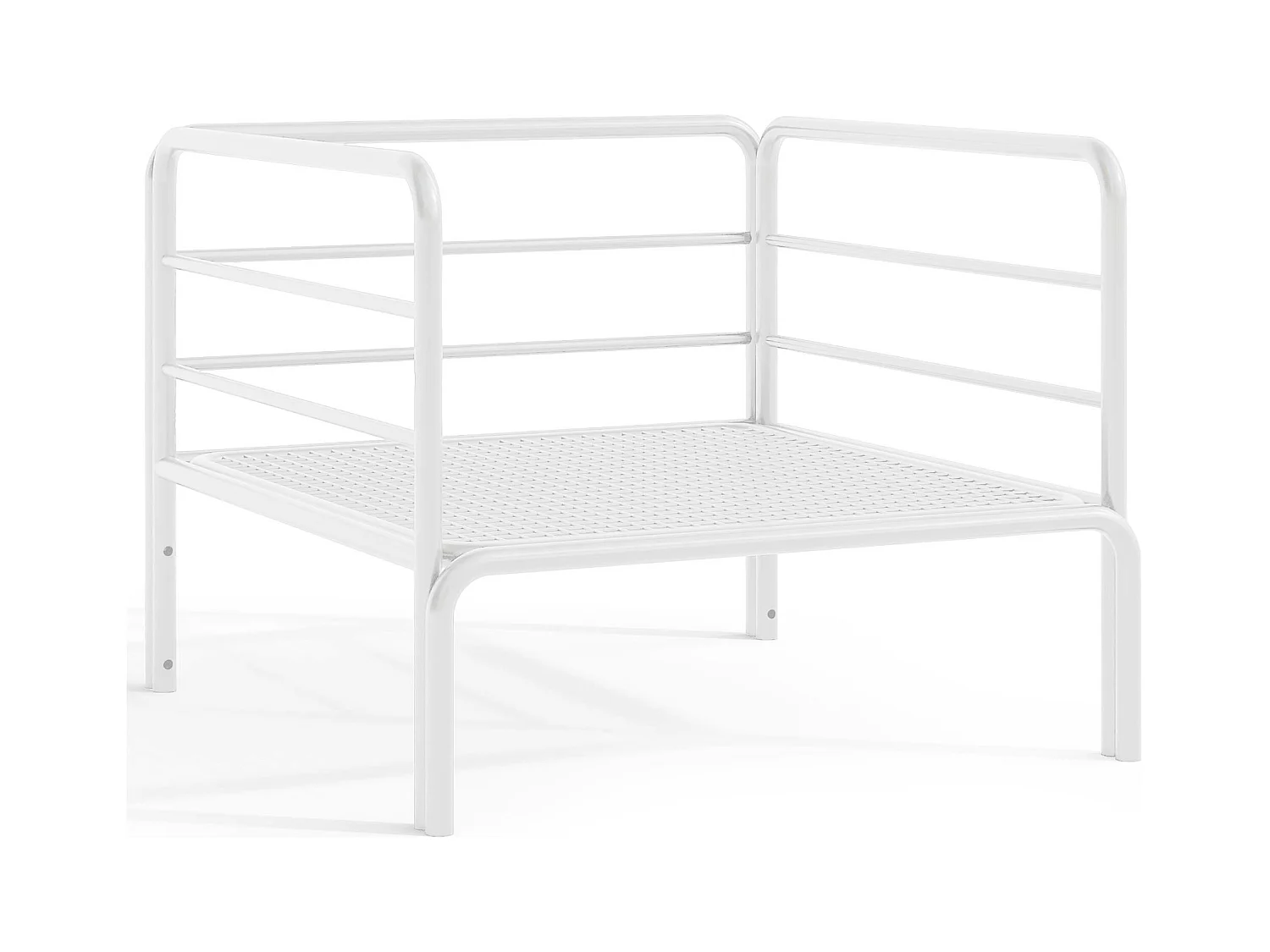 Gartensessel RAMBE weiß und gebrochenes Weiß, Maße 79x80x80 cm, ideal für den Garten