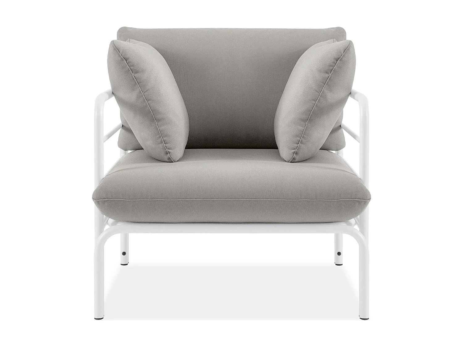 Gartensessel RAMBE weiß und grau, Maße 79x80x80 cm, zeitgemäßes Design