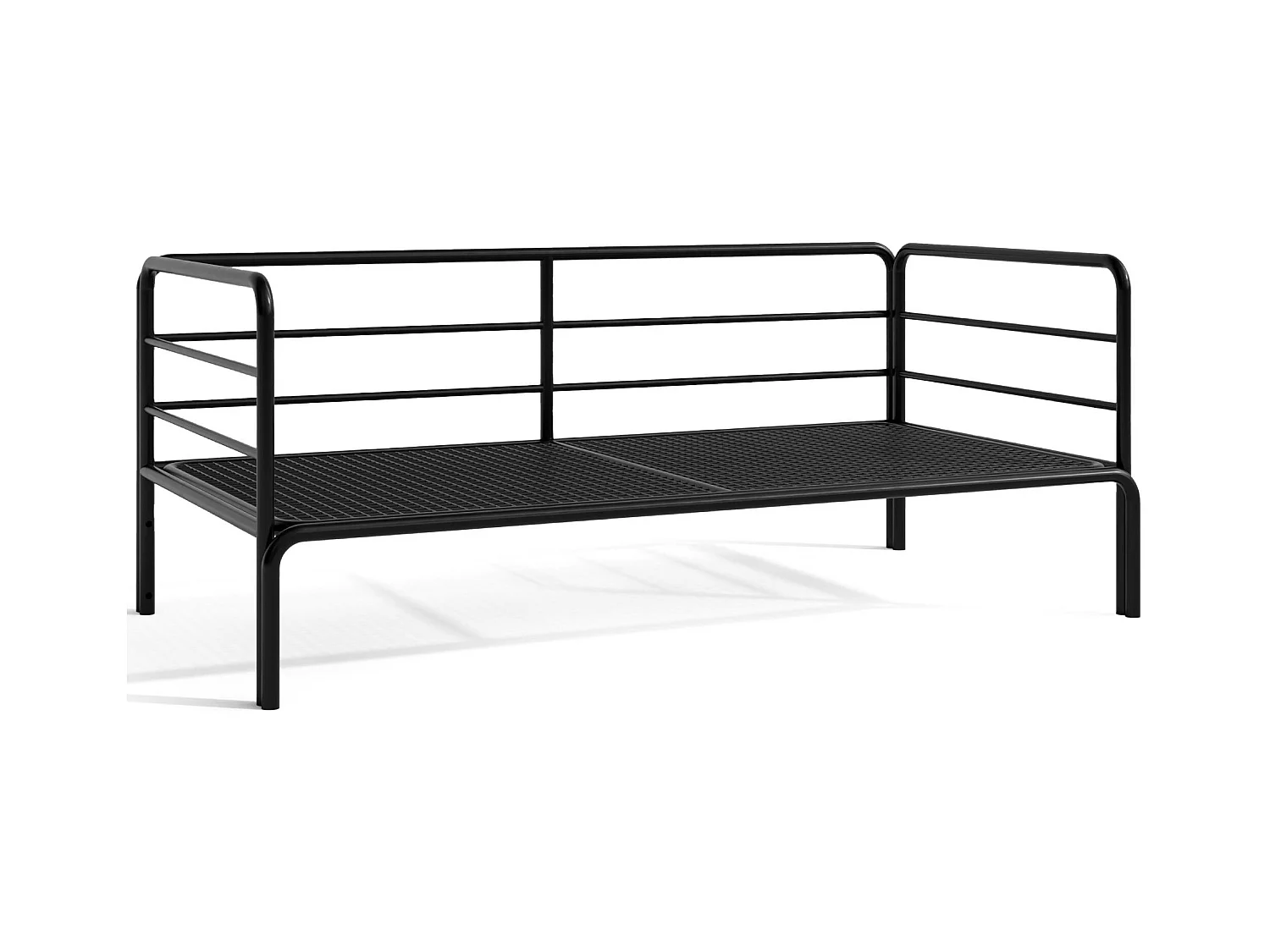 Canapé de jardin RAMBE gris et blanc cassé, dimensions 150x80x80 cm, confortable et élégant