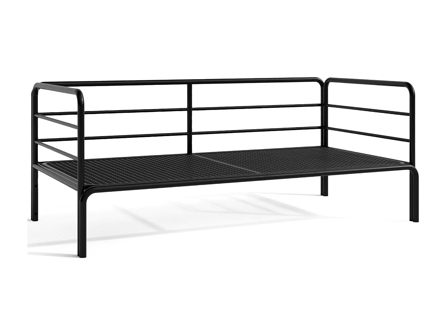 Canapé de jardin RAMBE gris et blanc cassé, dimensions 150x80x80 cm, confortable et élégant