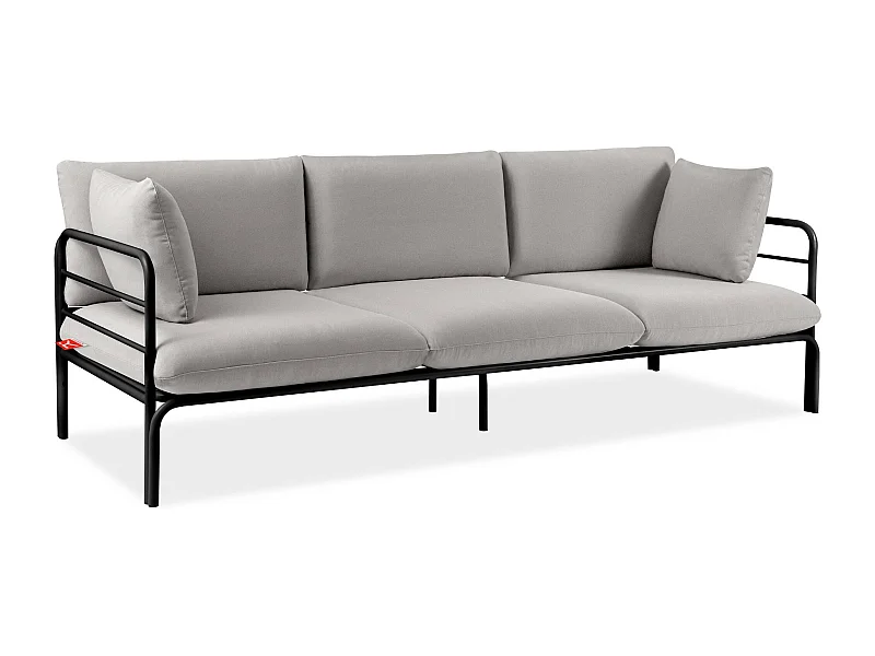 Gartensofa RAMBE anthrazitgrau und grau, Maße 225x80x80 cm, ideal für große Gärten