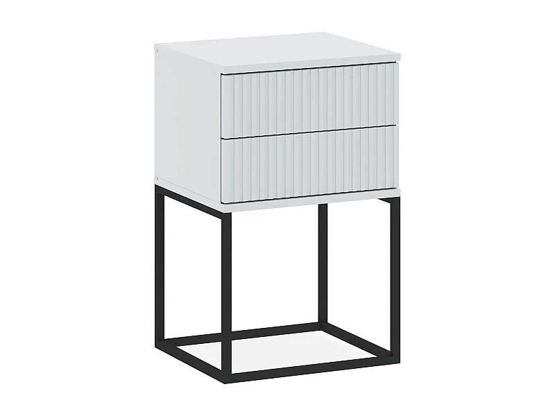 Nachttisch RECTUS weiß, Maße 39x65x40 cm, perfekt für Dekoration