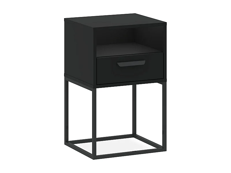 Table de chevet RECTUS noir, dimensions 39x65x40 cm, confort optimal
