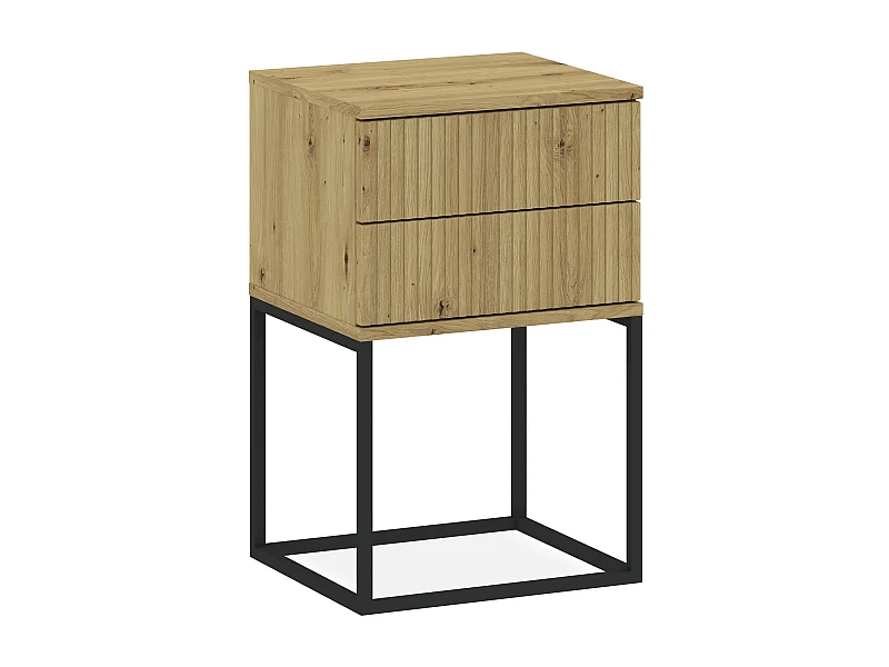 Nachttisch RECTUS naturfarben hell, Maße 39x65x40 cm, natürliches Design