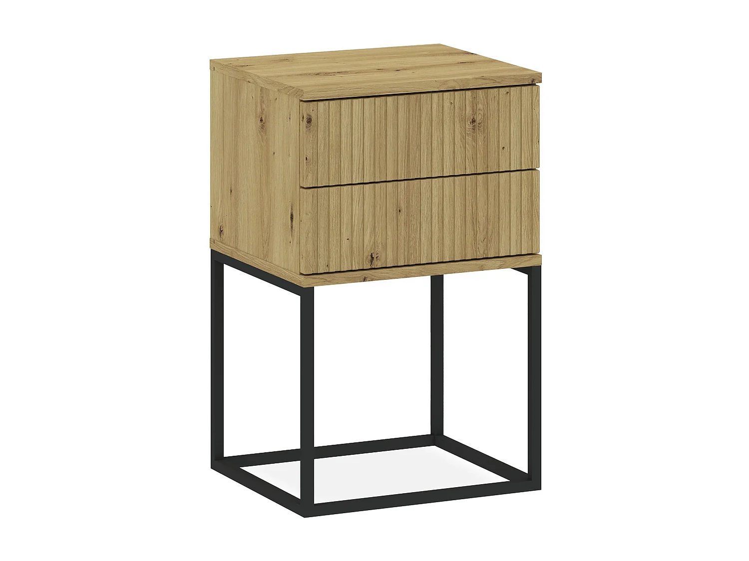 Nachttisch RECTUS naturfarben hell, Maße 39x65x40 cm, natürliches Design