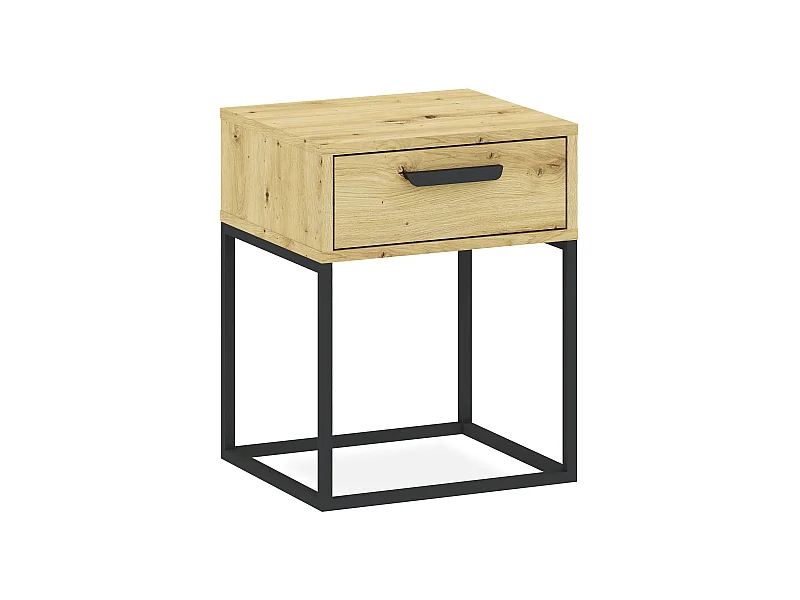 Nachttisch RECTUS naturfarben hell, Maße 39x52x40 cm, eleganter Stil